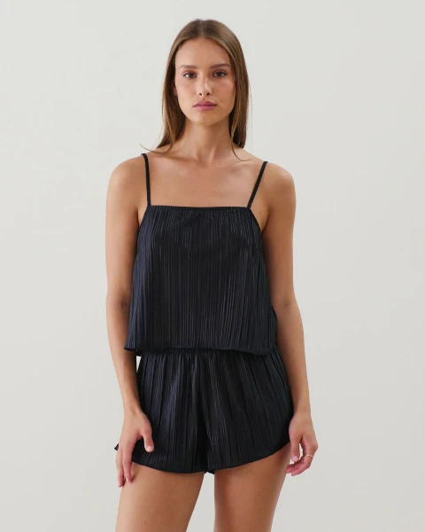 Ensemble en satin plissé