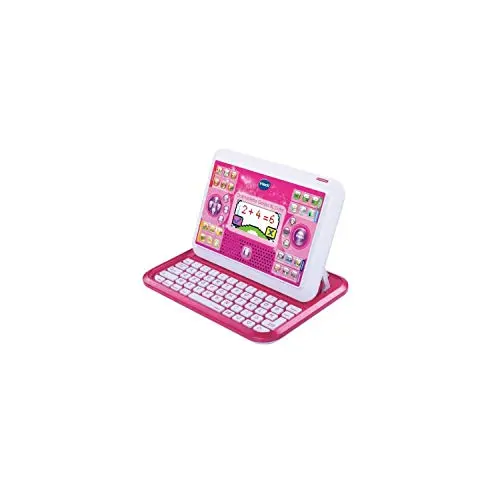 VTech - Ordi-Tablette Genius XL Color Rose, Ordinateur Enfant, Tablette Éducative – 5/8 ans - Version FR, Taille unique