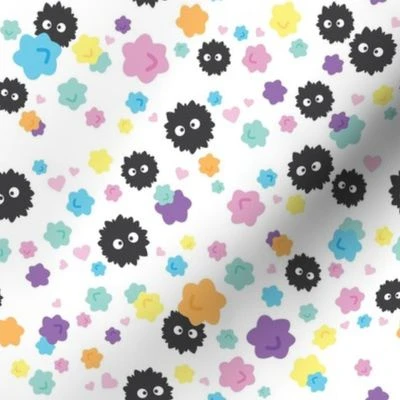 White Soot Sweet Fabric | Spoonflower