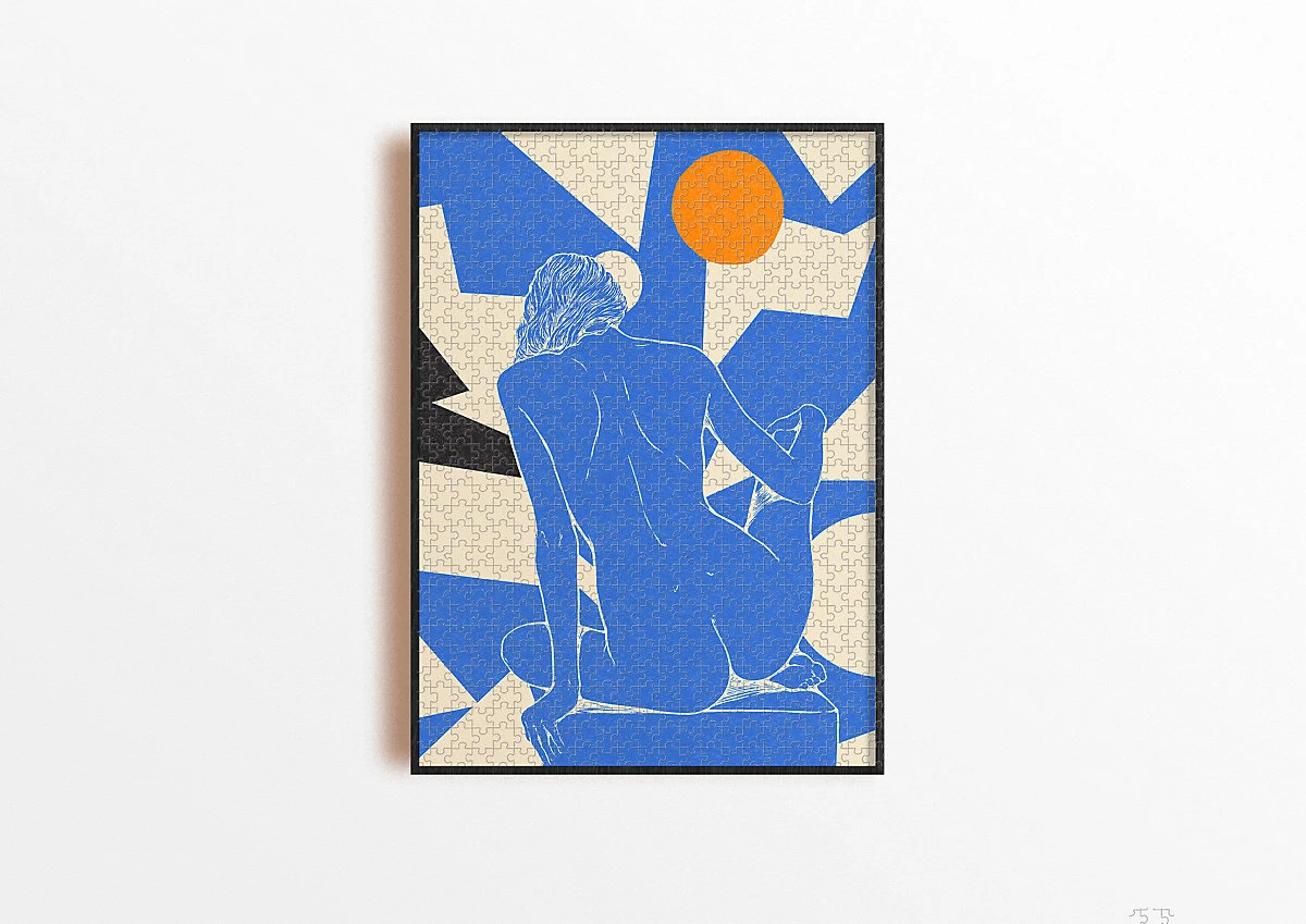 Puzzle Piece & Love 1000 pièces - Peau bleue
