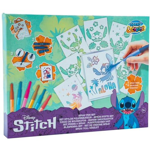 Kit De Stylos Pulvérisateurs Gabby's Dollhouse – 7 Stylos + 6 Pochoirs, Dès 3 Ans, Sans Peinture