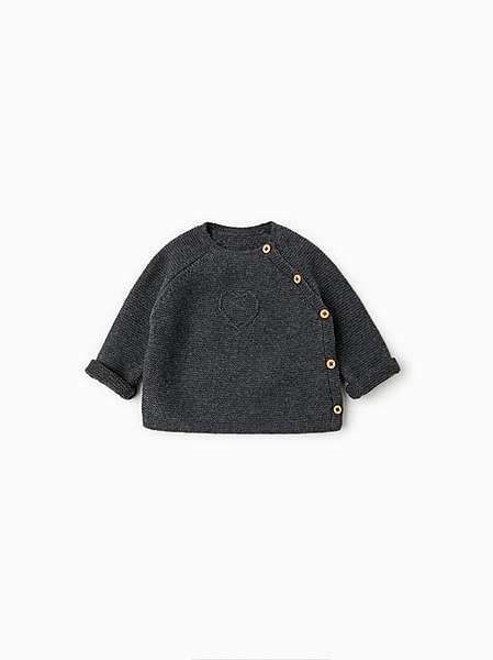 PULL EN POINT MOUSSE À BOUTONNAGE CROISÉ