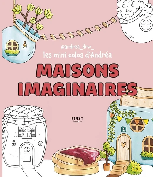 Les mini colos d'Andréa - Maisons imaginaires: coloriage cosy par Andréa_drw_ - illustratrice des réseaux - format mignon - 70 illustrations originales Broché – 15 janvier 2026