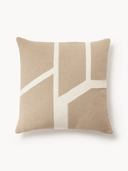 Housse de coussin 50x50 tissé à la main avec motif géométrique Asta