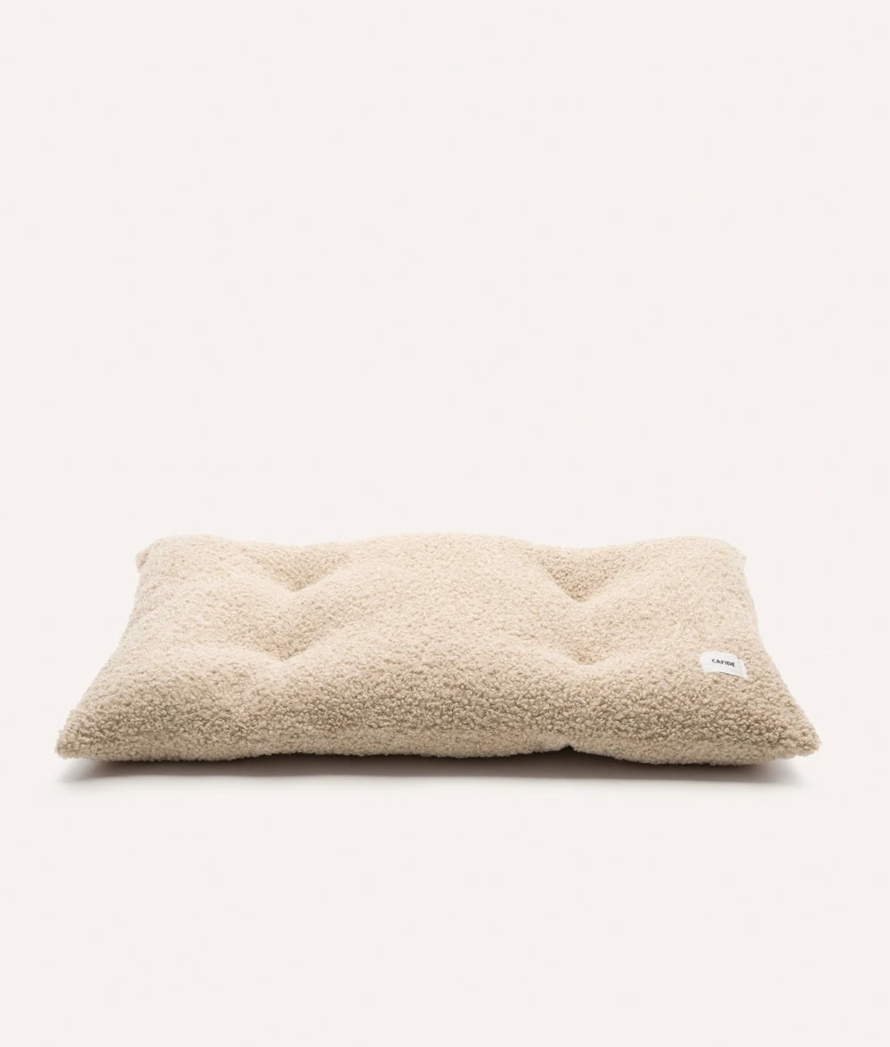Beige Fleece Dog Cushion Bed, Bela