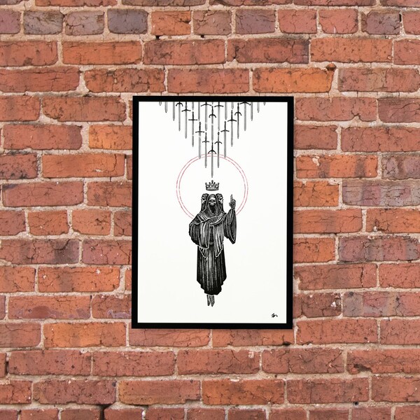 "CROWN THE EMPIRE: IMMORTALIZE SWORDS" 13"x19" Luster Art Print