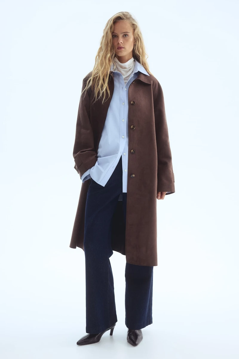 Manteau avec ceinture à nouer