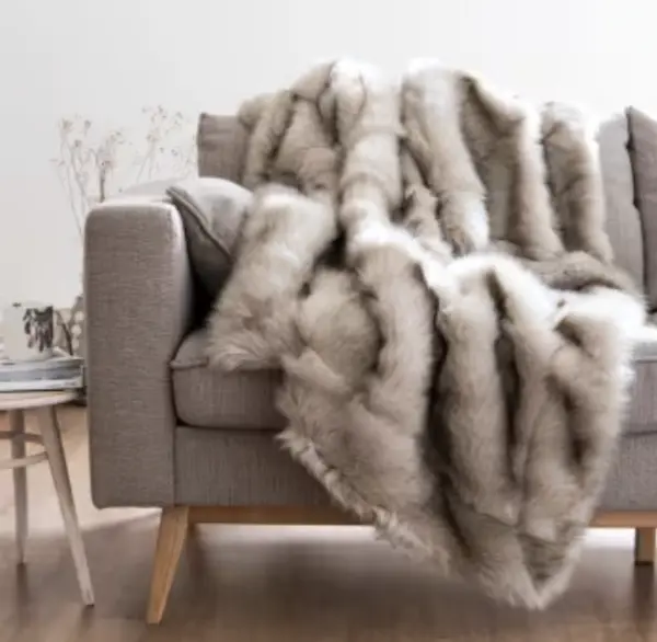 Plaid imitation fourrure marron glacé 150x180 IMEON | Maisons du Monde