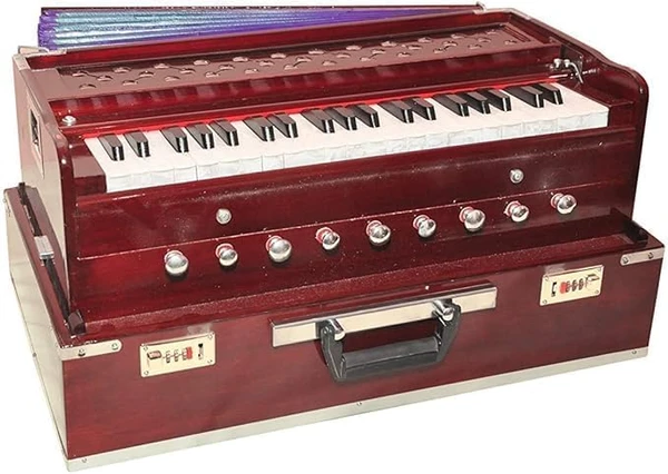 Musicals Harmonium en bois portable, pliable, 3,5 octaves, 9 bouchons, coupleur, indien, professionnel, fait à la main