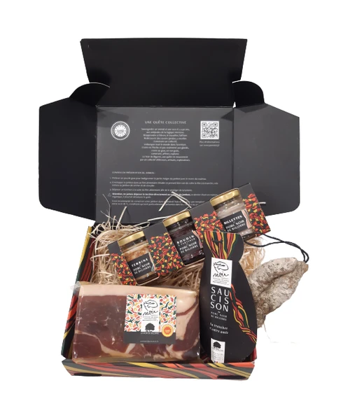 Coffret gourmand porc noir de Bigorre contenant 3 articles