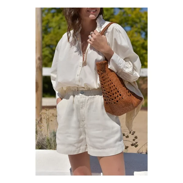 Marlot Paris - Blouse Dahlia Seersucker - Collection Femme - Ecru | Smallable