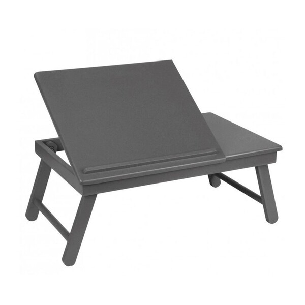 Plateau de Lit en Bois Noir pour Ordinateur Portable ou Tablette