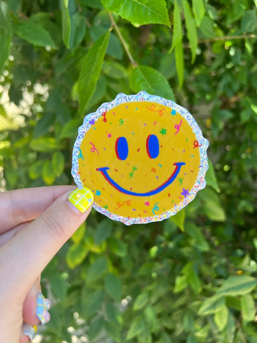 Happy Face Holo sticker