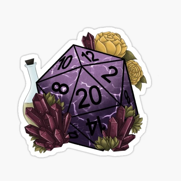 Wizard class D20 - dés de jeu de table | Sticker