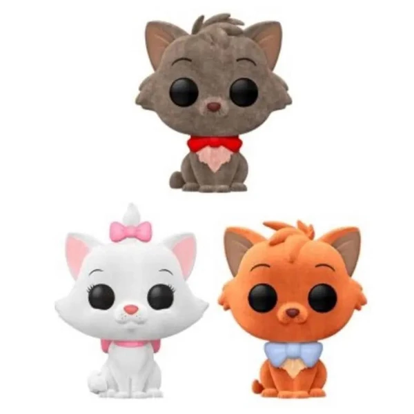 Figurines Pop Marie, Toulouse et Berlioz (Les Aristochats)
