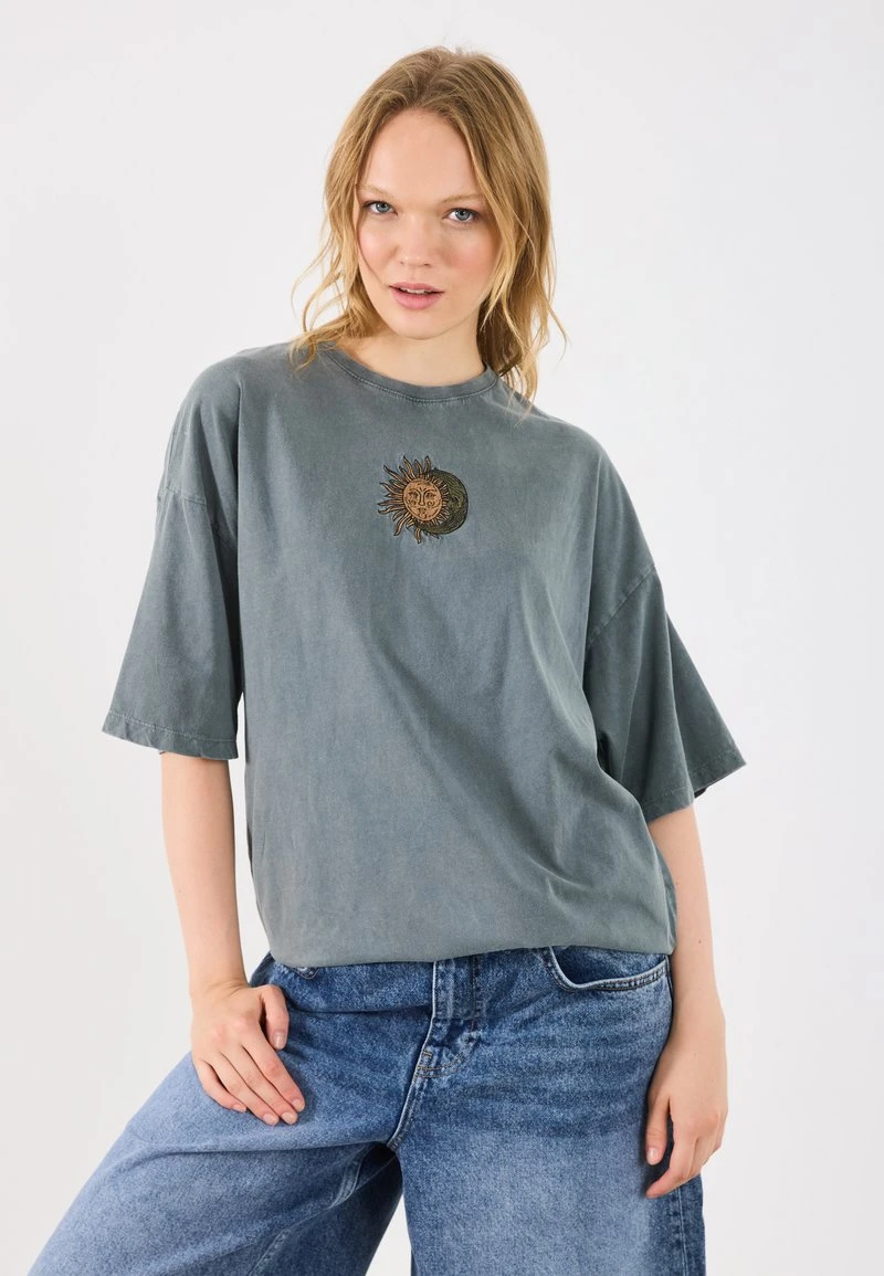 T-shirt imprimé - dark grey - Taille M