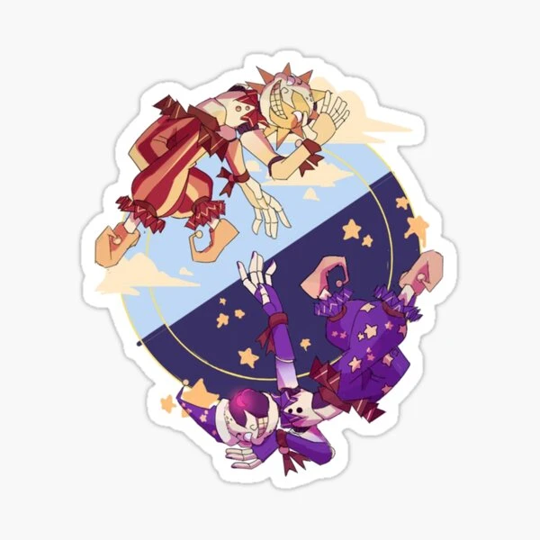 Copy of Copy of Atteinte à la sécurité Sundrop et Moondrop Fnaf | Sticker