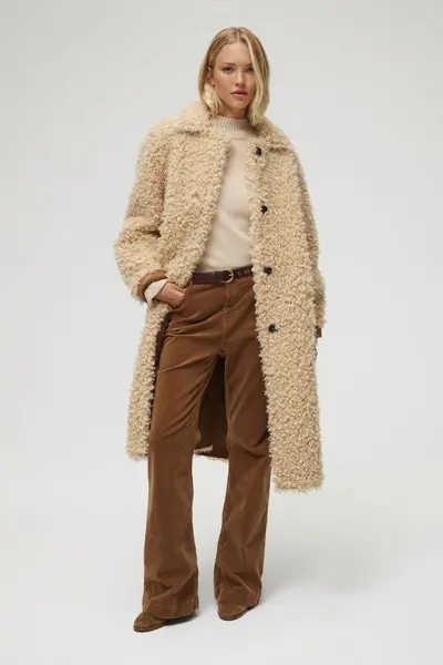 Manteau réversible en fausse fourrure - MYRTILLE