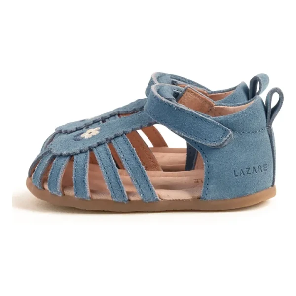 Lazare - Sandales Brodées Colette Fleur Suede - Bleu jean | Smallable