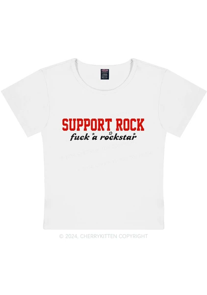 Support Rock Y2K Baby Tee Cherrykitten