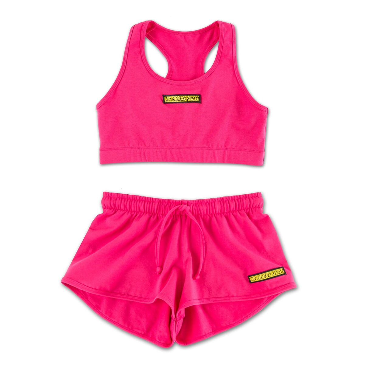 No Photos Please Pink Sports Set