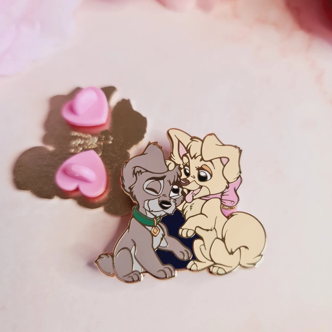 Scamp & Angel Enamel Pin
