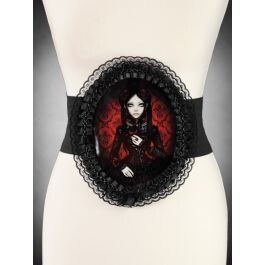 Ceinture Gothique Victorien Elastique Médaillon Gothic Doll