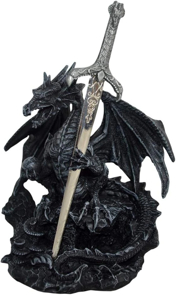 Nemesis Now Oath of The Dragon Unisexe Statuette Noir Polyrésine
