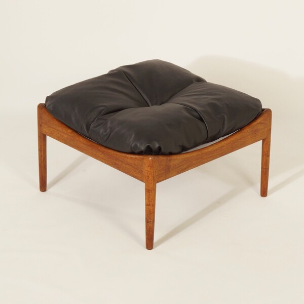 Repose-pied vintage en cuir par Kristian Vedel 1960 - Design Market