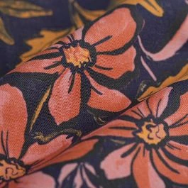 Tissu bachette lourde fleurs Hortense multicolore