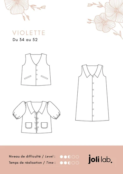 Top/Robe Violette - Patron Couture PDF ou Pochette