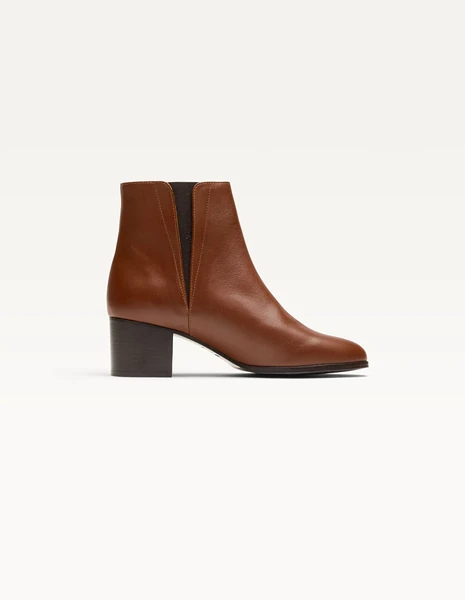 Bottines en cuir certifié | marron "jeanne m - marron" Odaje