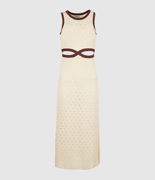 TRESSE - Robe Longue Raldi Ecru