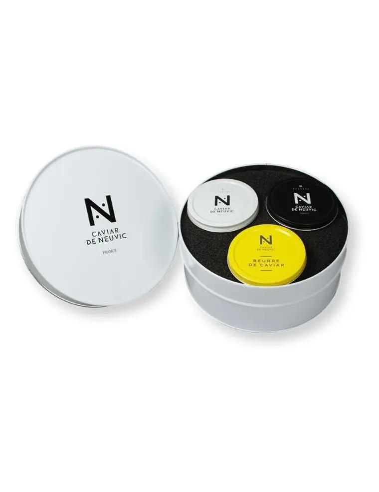 Coffret Trio avec 2 Caviars et Beurre de Caviar - Caviar de Neuvic