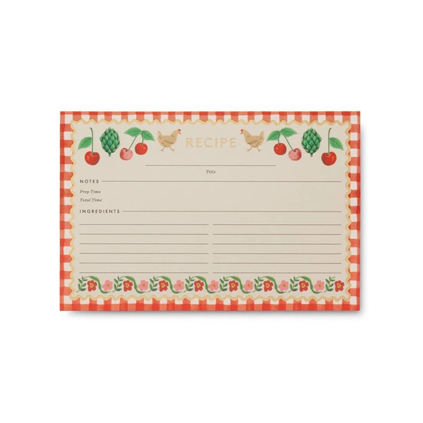 Fiches recettes Rifle Paper Co - Cherry Farm (set de 12)