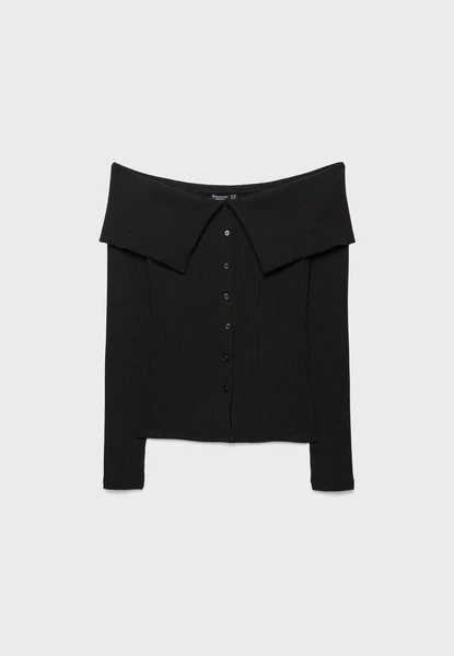 Top avec boutons à épaules nues