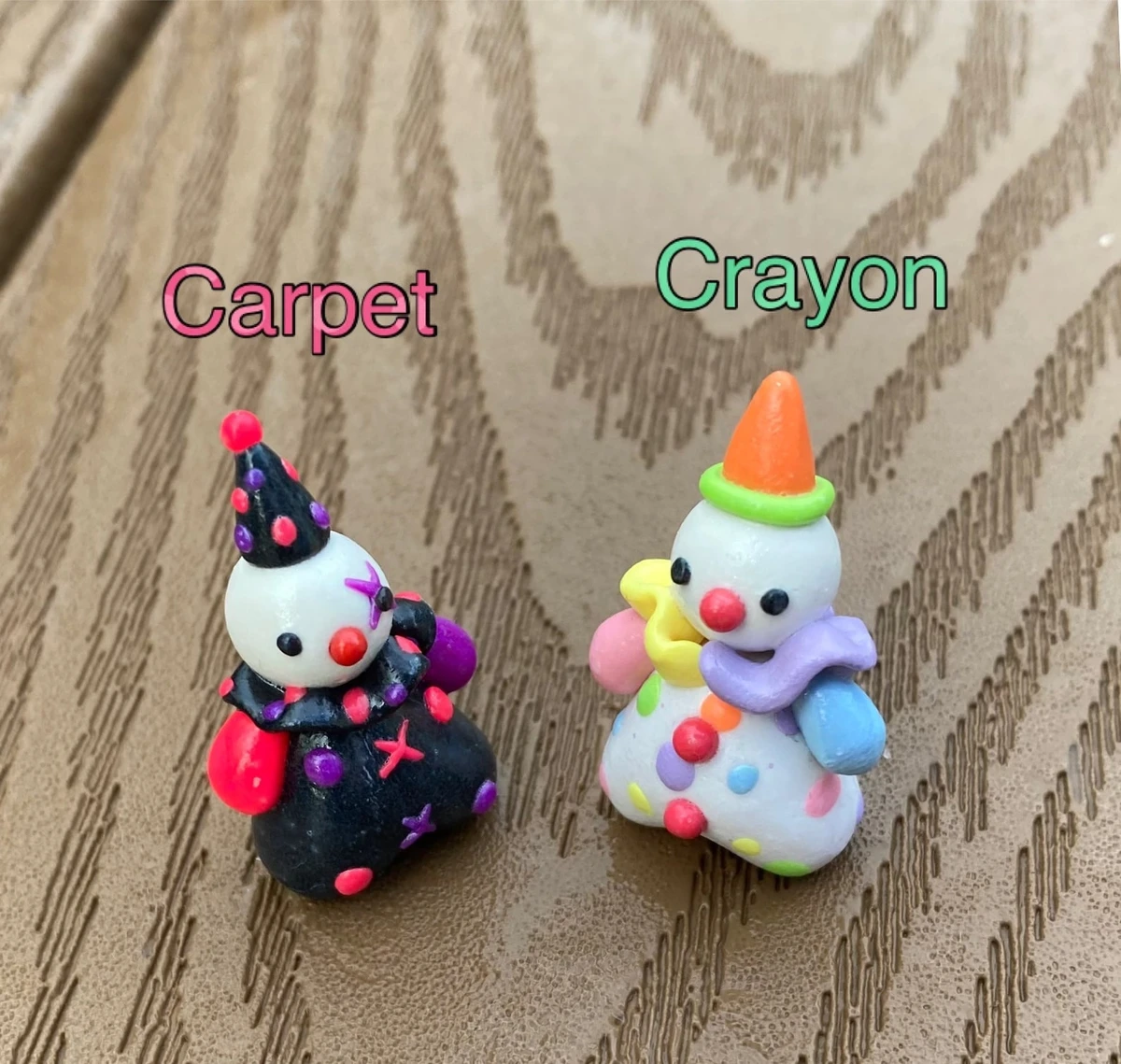 Mini figurine de clown faite main