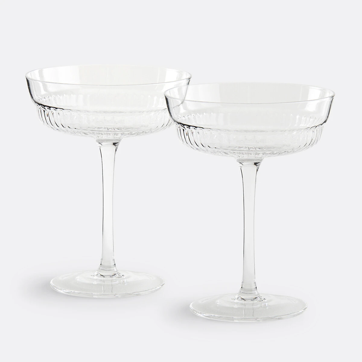 Lot de 2 coupes à champagne, Rigato