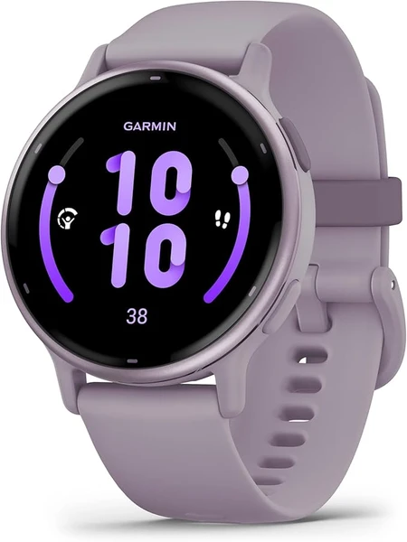 Garmin vívoactive 5 - Montre connectée GPS Sport et santé – Metallic Orchid avec Bracelet Violet