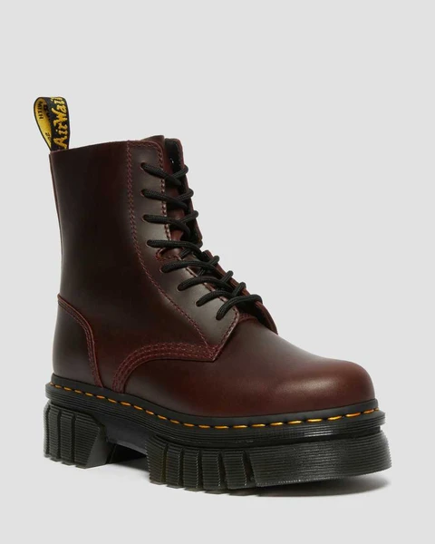 DR MARTENS Boots plateformes Audrick en cuir Brando &agrave; lacets