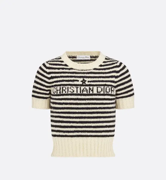 Pull à manches courtes Dior Marinière