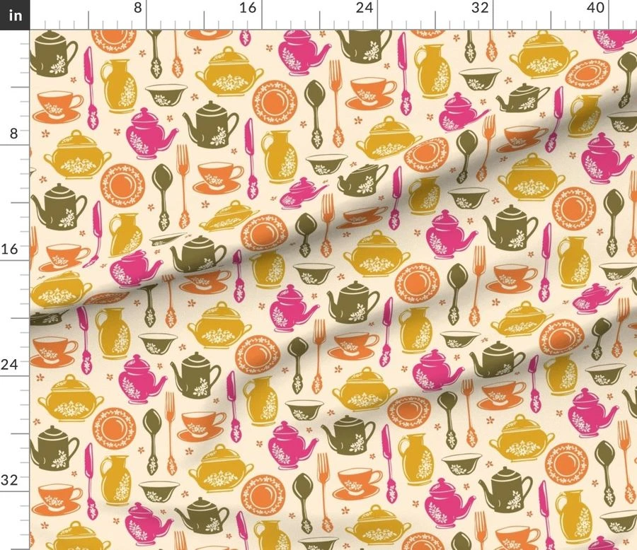 Fabric in Vintage Porcelain Charm-Medium