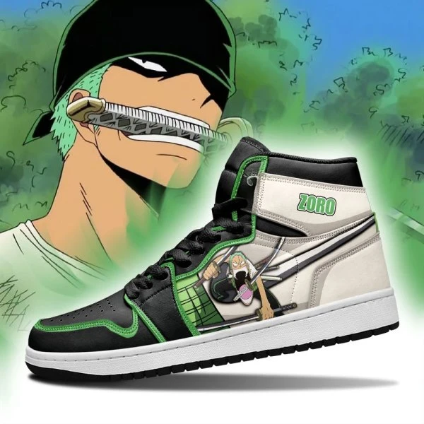 Zoro Big Mouth One Piece Sneakers – Anime High Top Shoes for Fans