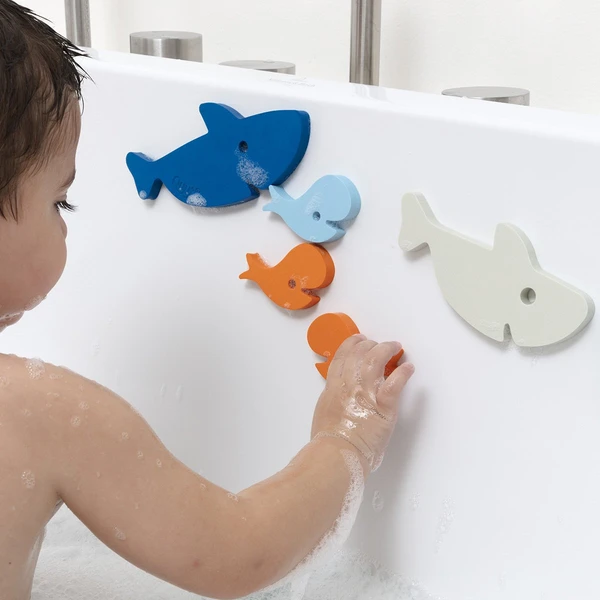 Puzzle de Bain Quut - Jouet éducatif flottant | Mousse Sans BPA - Motricité fine & Association des formes