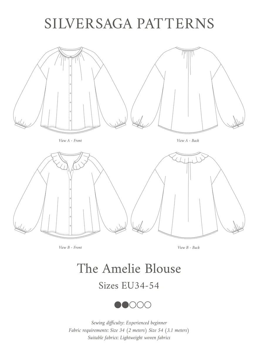 Amelie blouse PDF sewing pattern