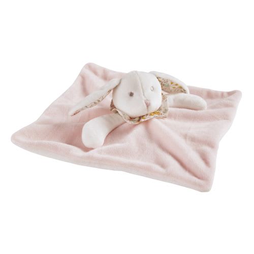 DOUDOU LAPIN BLANC ROSE CAPUCINE LES MAISONS DU MONDE MOUCHOIR