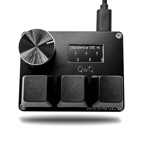BTXETUEL SayoDevice O3C OSU Clavier à déclenchement rapide Commutateurs linéaires magnétiques Clavier avec bouton et écran, copier-coller, Shotcut, Macro Hotswap Mini clavier