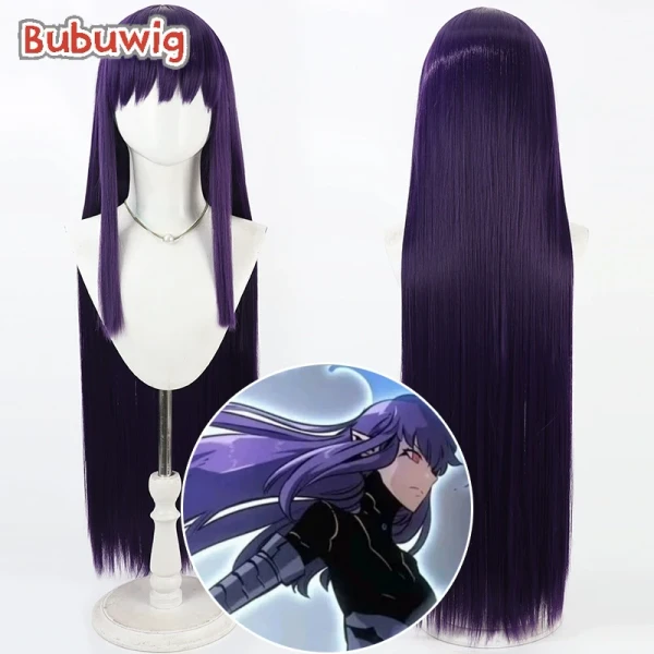 Bubuwig cheveux synthétiques Esil Radiru Cosplay perruques Solo nivellement Esil Radiru Roleplay 100 cm longue droite violet perruque résistant à la chaleur - AliExpress 200165144