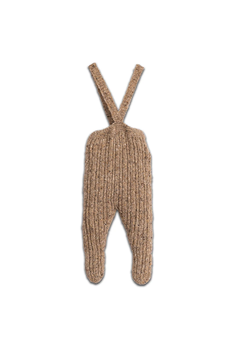 Salopette Tricoté en Laine Recyclée Brune