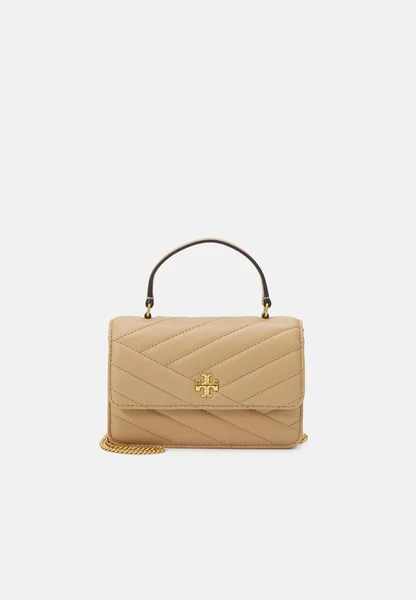 KIRA CHEVRON MINI TOP HANDLE CHAIN WALLET - Sac à main - desert dune